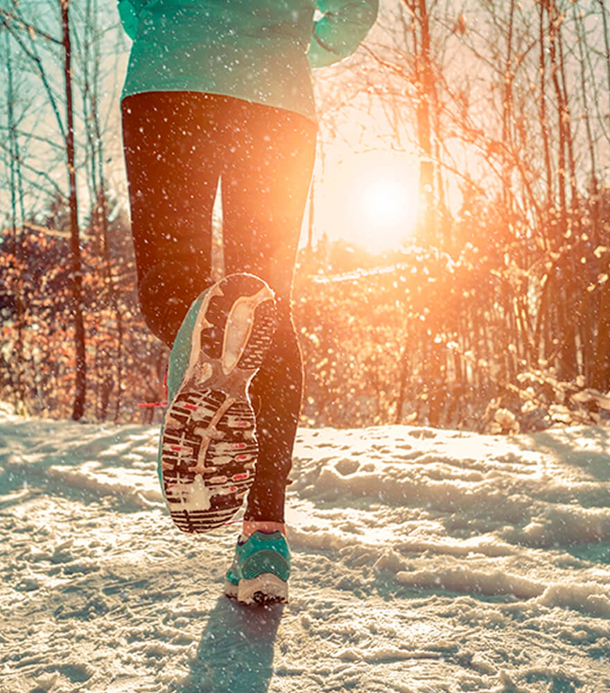 Exercising outdoors in winter
